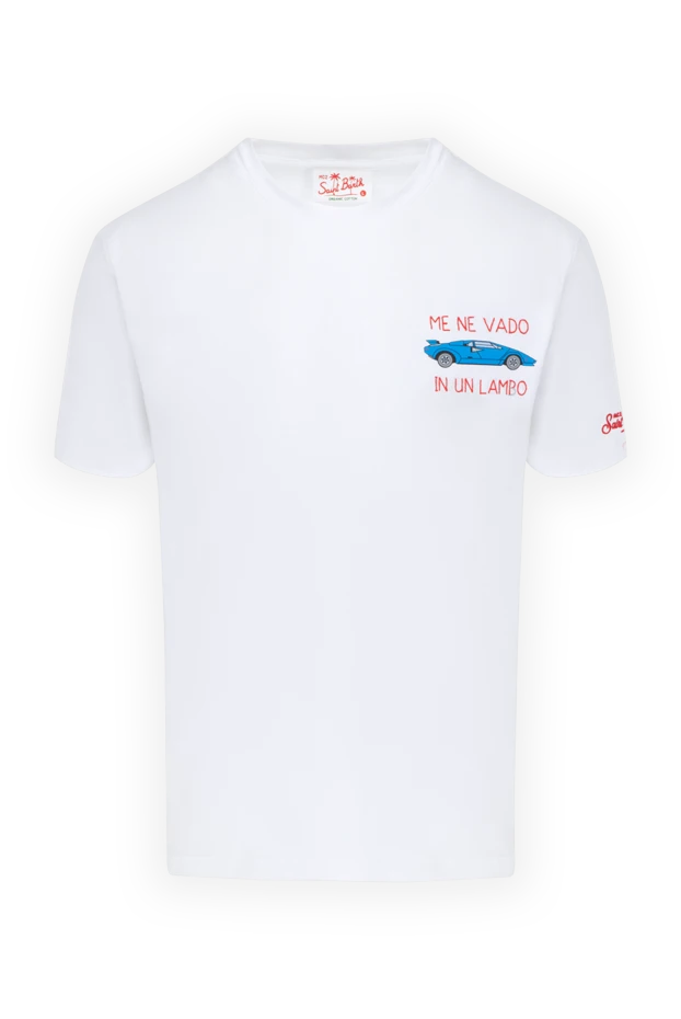 MC2 Saint Barth мужские футболка из хлопка белая мужская купить с ценами и фото 178424 - фото 1