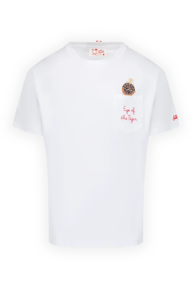 MC2 Saint Barth men's white cotton t-shirt with print 178425 - photo 1