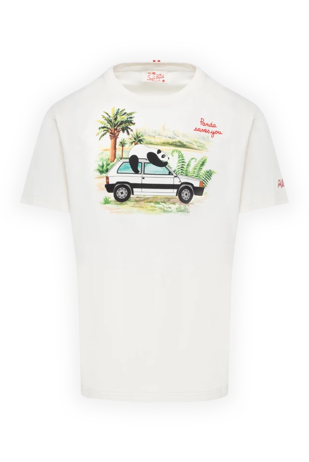MC2 Saint Barth мужские футболка из хлопка белая мужская купить с ценами и фото 178426 - фото 1