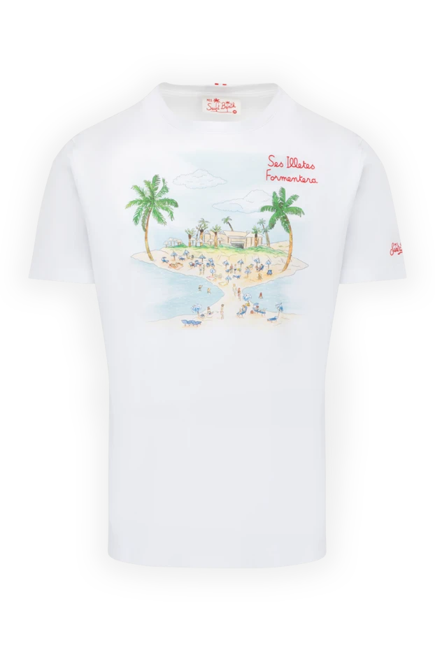 MC2 Saint Barth men's white cotton t-shirt with print 178428 - photo 1