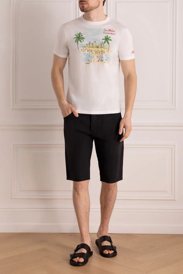 MC2 Saint Barth men's white cotton t-shirt with print 178428 - photo 2