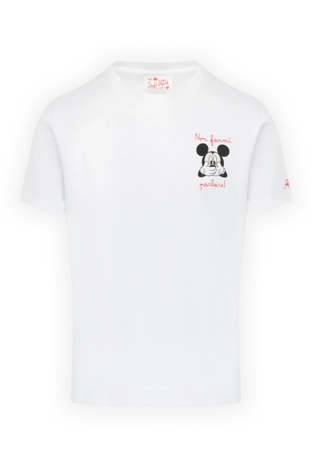 MC2 Saint Barth men's white cotton t-shirt with print 178436 - photo 1