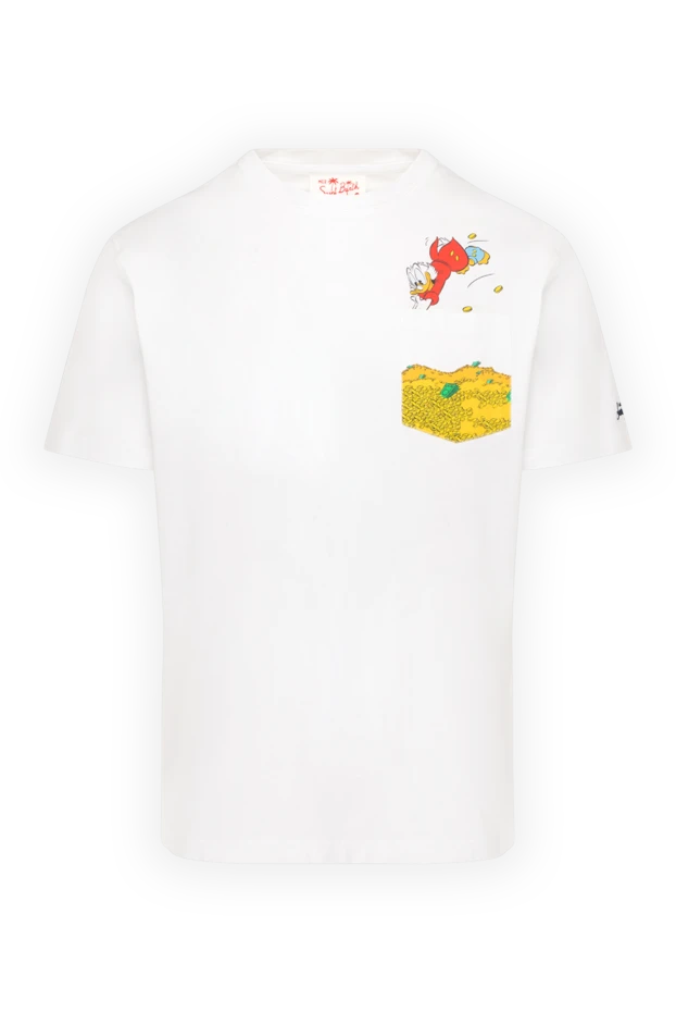 MC2 Saint Barth мужские футболка из хлопка белая мужская купить с ценами и фото 178438 - фото 1
