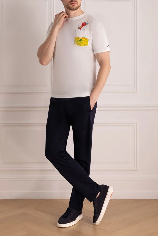 MC2 Saint Barth мужские футболка из хлопка белая мужская купить с ценами и фото 178438 - фото 2