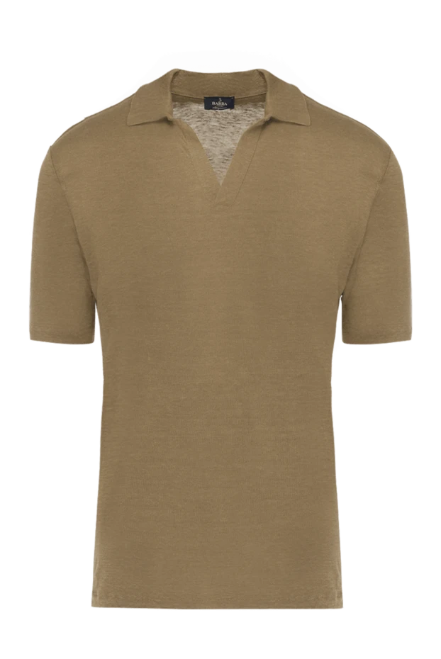 Barba Napoli man men's brown linen polo 178457 - photo 1