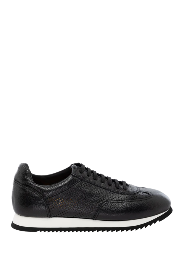 Doucal`s man men's black genuine leather sneakers buy with prices and photos 178462 - photo 1