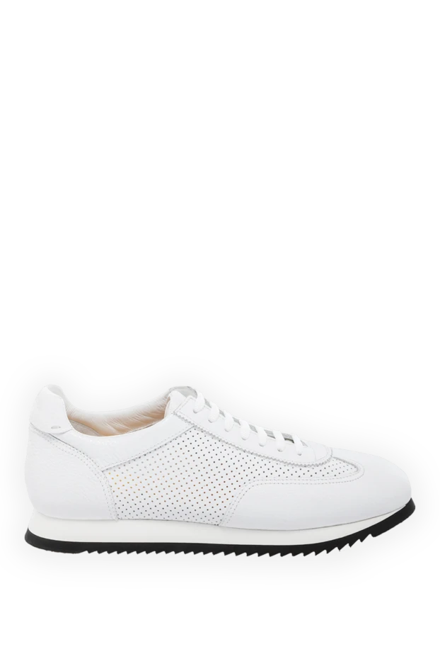 Doucal`s man sneakers made of genuine leather, white for men buy with prices and photos 178464 - photo 1