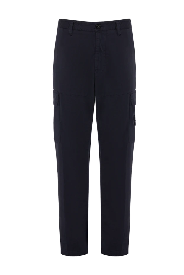 Stone Island man men's blue cotton and elastane trousers buy with prices and photos 178472 - photo 1