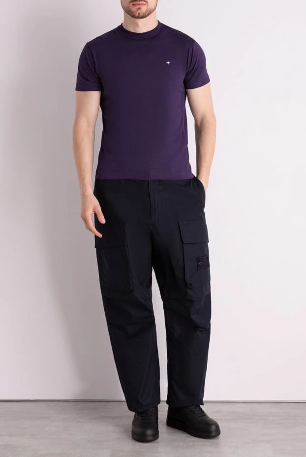 Stone Island man men's purple cotton t-shirt buy with prices and photos 178477 - photo 2