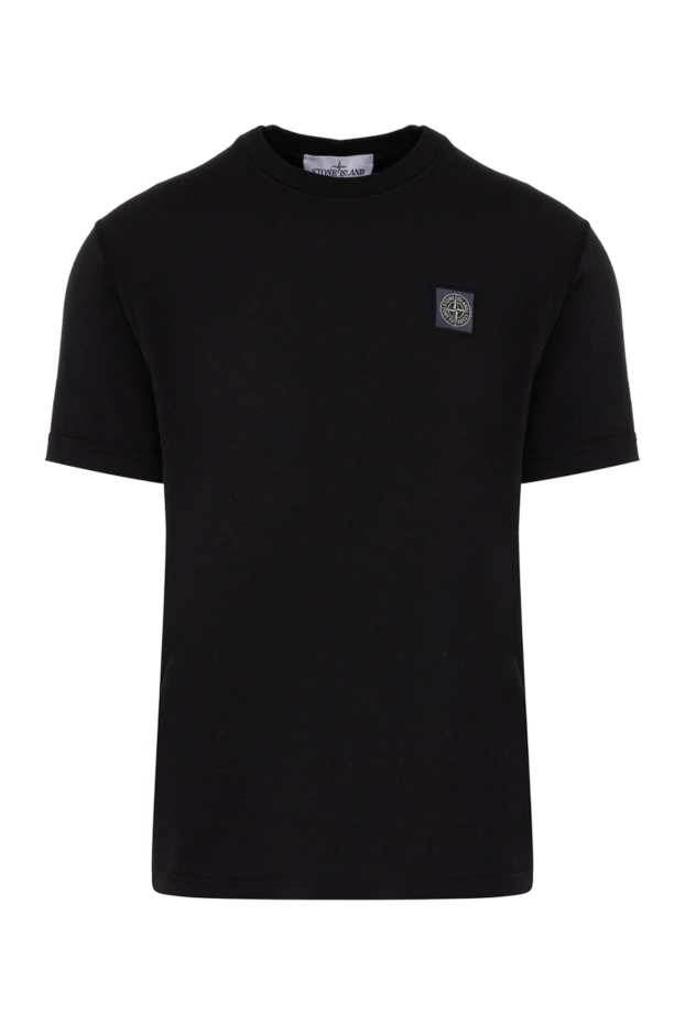 Stone Island man men's black cotton t-shirt 178478 - photo 1