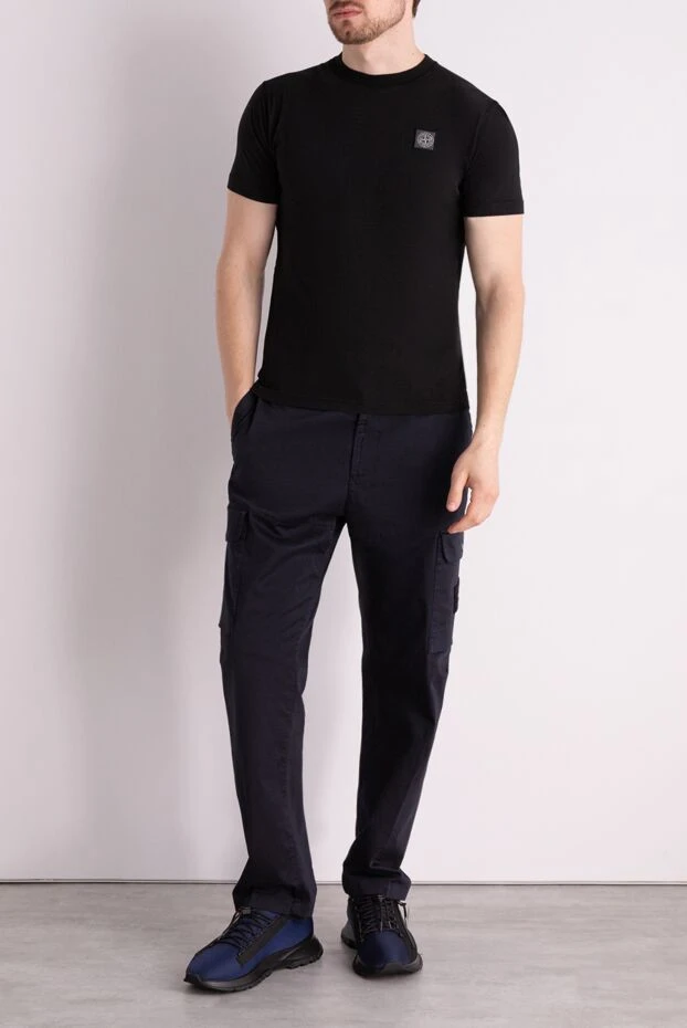 Stone Island man men's black cotton t-shirt buy with prices and photos 178478 - photo 2