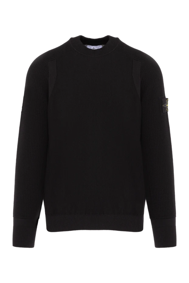 Stone Island man long sleeve cotton jumper for men, black buy with prices and photos 178486 - photo 1