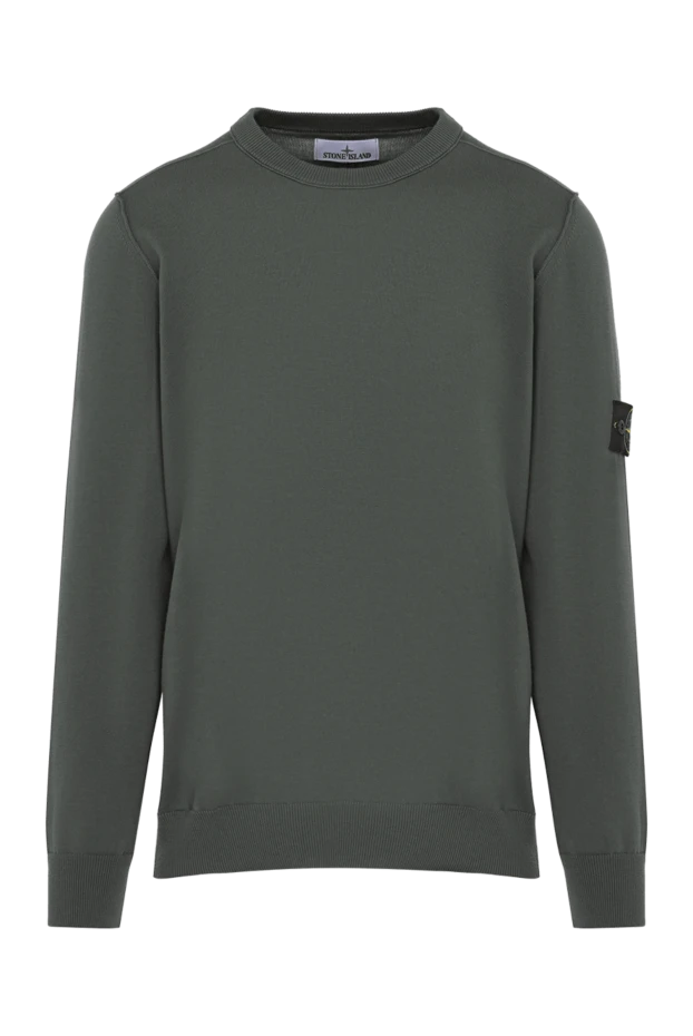 Stone Island man long sleeve cotton jumper for men, green buy with prices and photos 178487 - photo 1