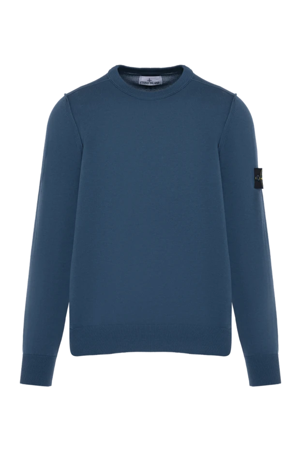 Stone Island man long sleeve cotton jumper for men, blue buy with prices and photos 178488 - photo 1