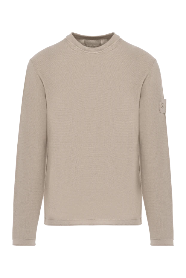 Stone Island man long sleeve cotton jumper for men, beige buy with prices and photos 178489 - photo 1
