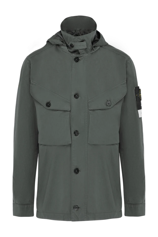 Stone Island куртка из хлопка зеленая мужская 178490 - фото 1