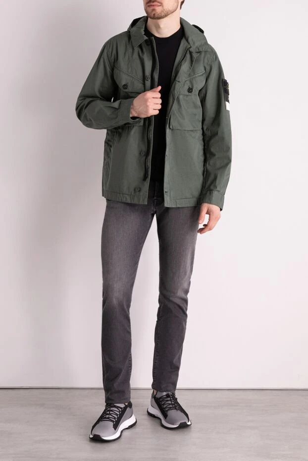 Stone Island man green cotton jacket for men buy with prices and photos 178490 - photo 2