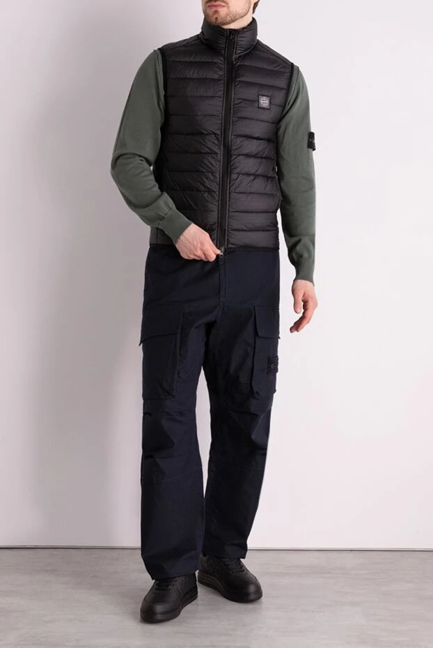 Stone Island man black men's vest made of polyamide buy with prices and photos 178495 - photo 2