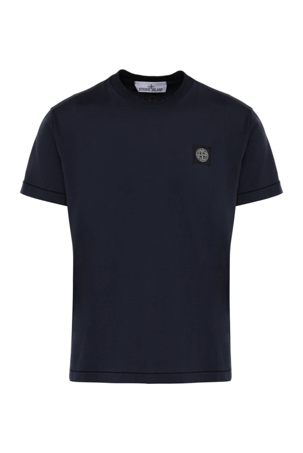 Stone Island футболка из хлопка синяя мужская 178496 - фото 1