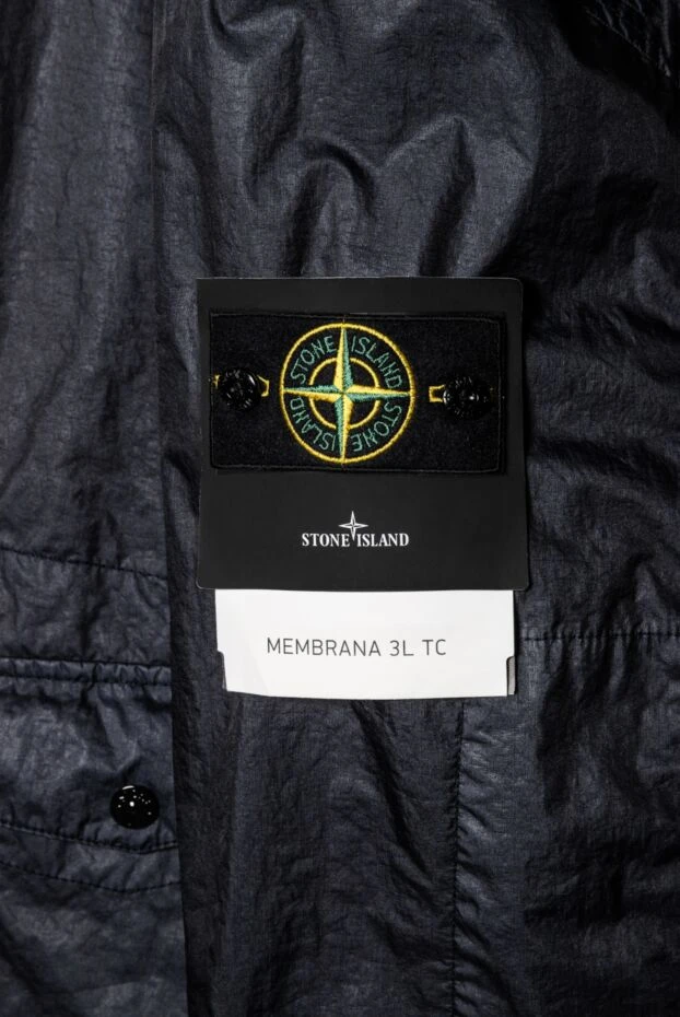 Stone Island ветровка мужская синяя с накладными карманами и молнией 178501 - фото 2