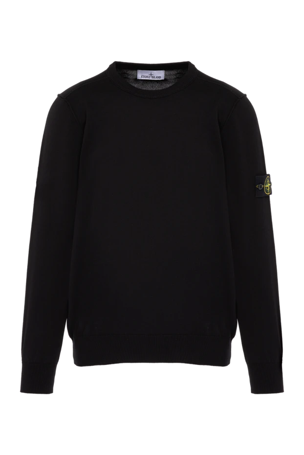 Stone Island man long sleeve cotton jumper for men, black buy with prices and photos 178502 - photo 1