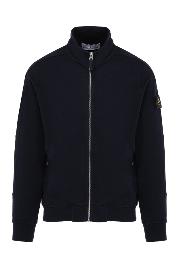 Stone Island мужские кофта спортивная из хлопка синяя мужская купить с ценами и фото 178507 - фото 1