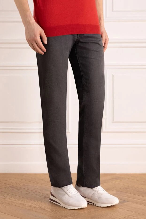 Stefano Ricci джинсы мужские серые 178517 - фото 3