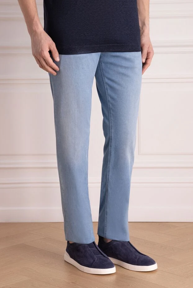 Stefano Ricci джинсы голубые мужские 178518 - фото 3