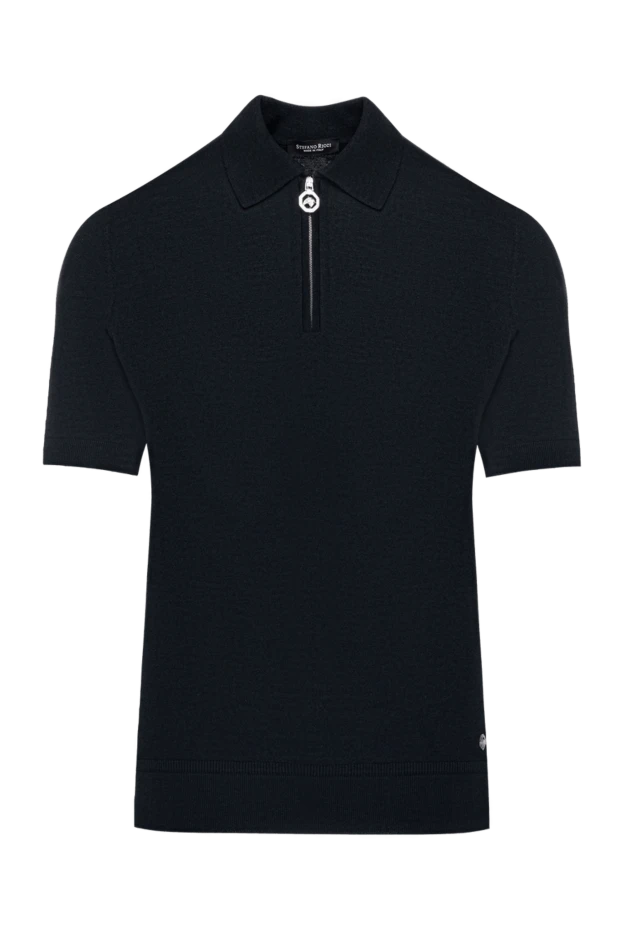 Stefano Ricci поло мужское черное из шелка 178521 - фото 1