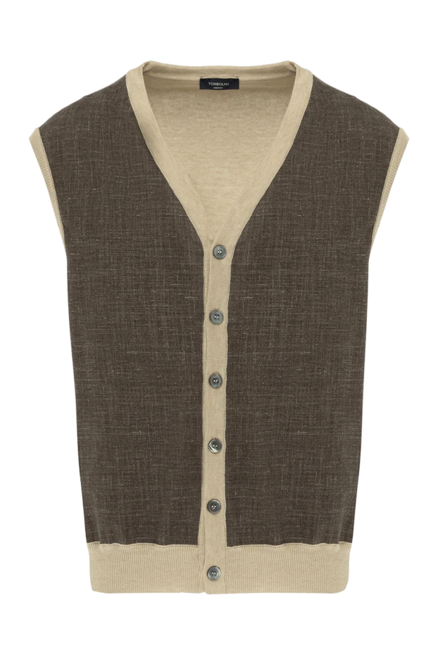 Tombolini man men's brown knitted vest 178523 - photo 1