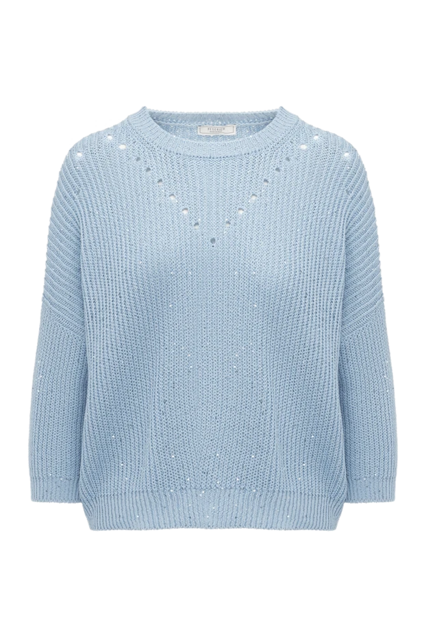 Peserico cotton and polyester jumper for women blue 178538 - photo 1