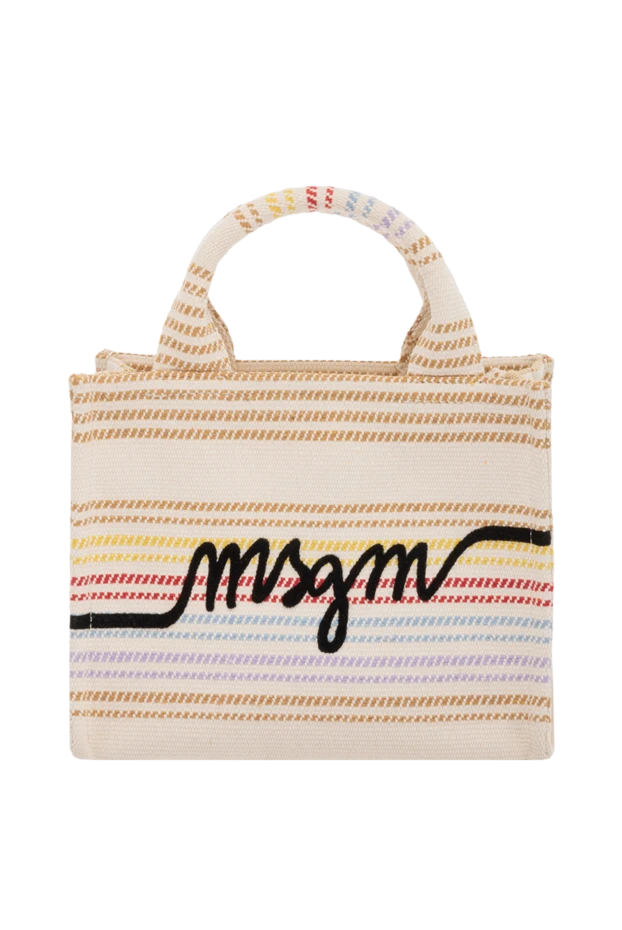 MSGM woman beige women's polyester and cotton bag buy with prices and photos 178552 - photo 1