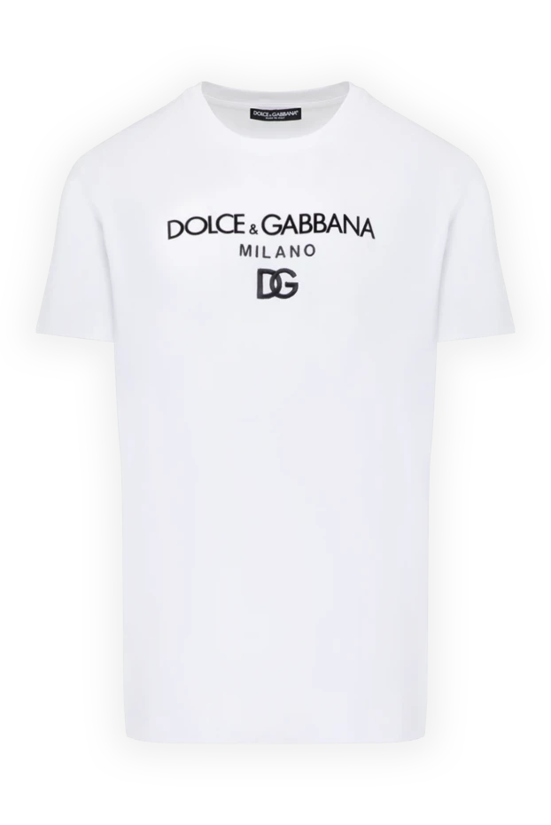 Dolce & Gabbana мужские футболка из хлопка мужская белая купить с ценами и фото 178579 - фото 1