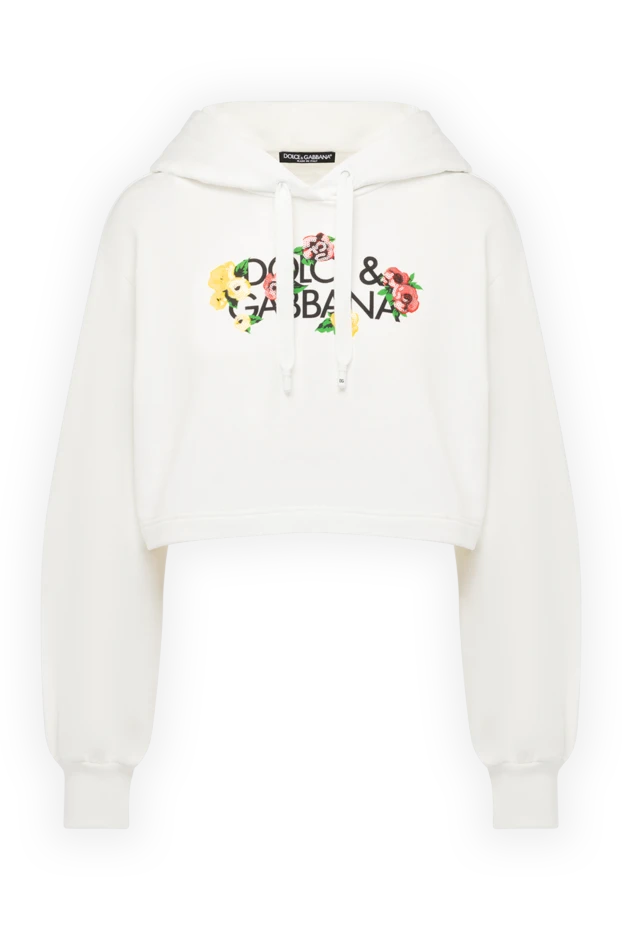 Dolce & Gabbana жіночі худі з бавовни білий жіночий купити фото з цінами 178582 - фото 1