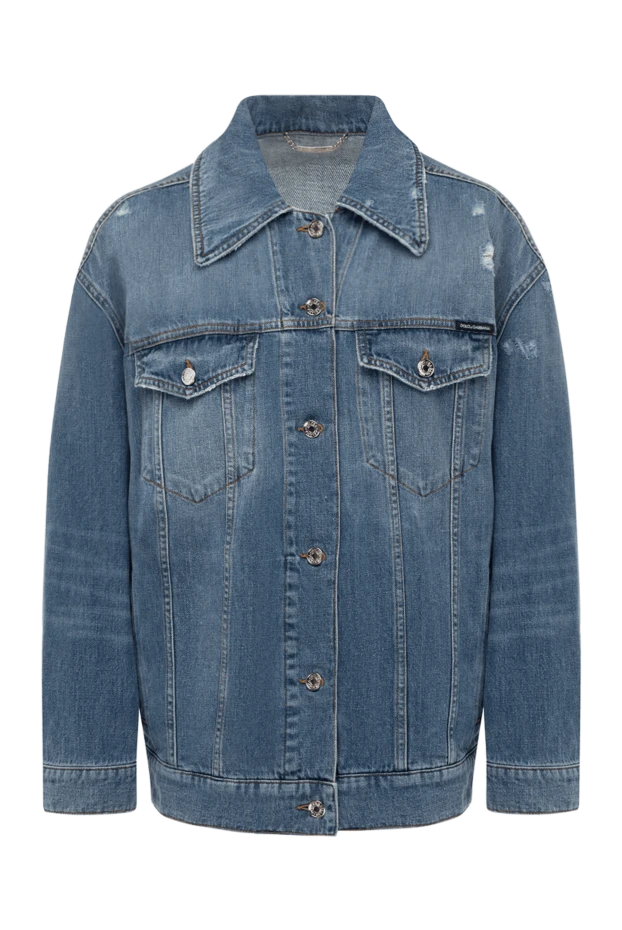 Denim jacket made of cotton blue for women