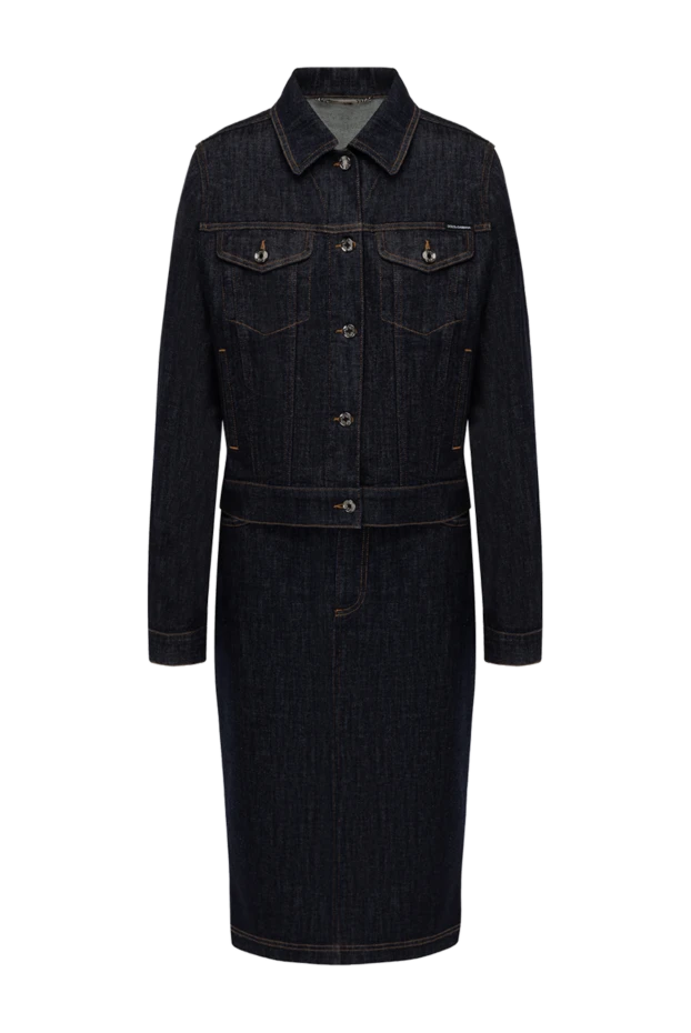 Dolce & Gabbana woman women's blue denim suit with cotton and elastane skirt buy with prices and photos 178593 - photo 1