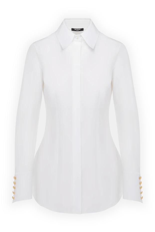 Balmain woman women's white cotton shirt 178599 - photo 1