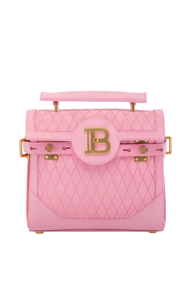 Balmain woman women's pink suede bag buy with prices and photos 178604 - photo 1