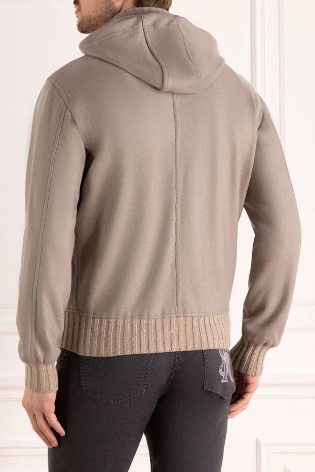 Enrico Mandelli beige men's jacket made of cashmere and polyamide 178627 - photo 3