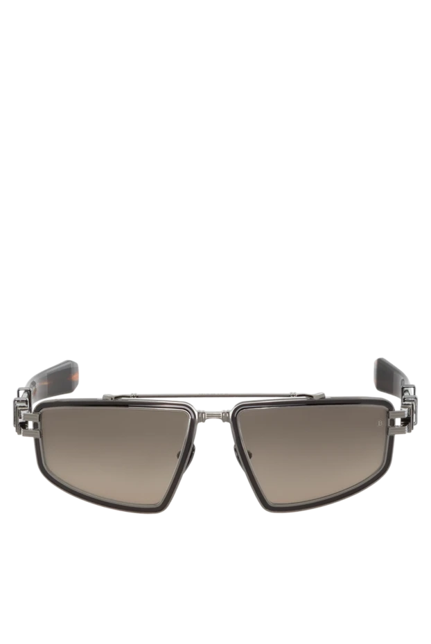 Balmain men's brown metal and plastic sunglasses 178634 - photo 1