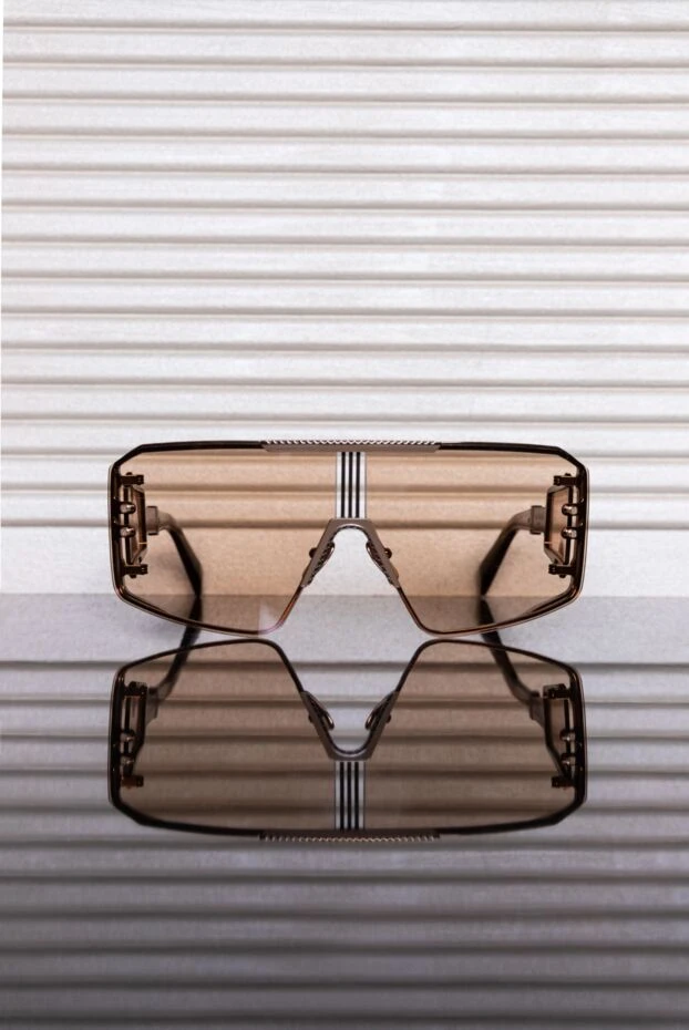 Balmain brown frame mask sunglasses with light lenses 178639 - photo 3