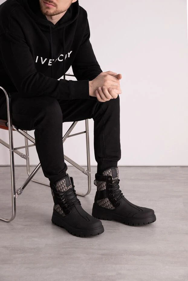 Dior мужские ботинки из хлопка и резины черные мужские купить с ценами и фото 178646 - фото 2