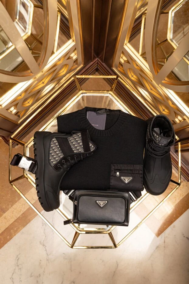 Dior black cotton and rubber boots for men 178646 - photo 3