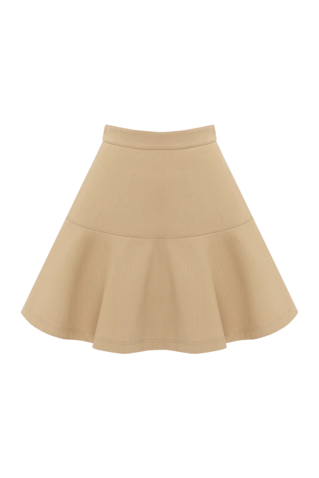 Dior женские юбка мини из хлопка женская бежевая купить с ценами и фото 178653 - фото 1