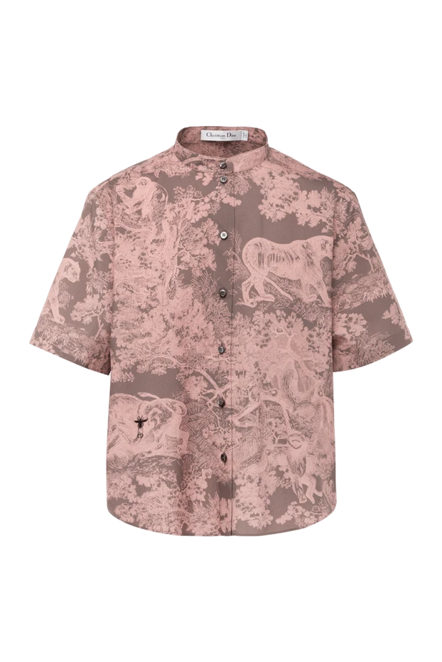 Dior женские блуза из хлопка женская розовая купить с ценами и фото 178654 - фото 1
