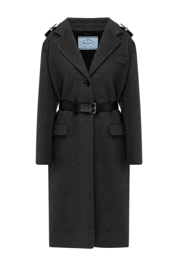 Prada жіночі пальто з вовни та ангори сіре жіноче купити фото з цінами 178665 - фото 1