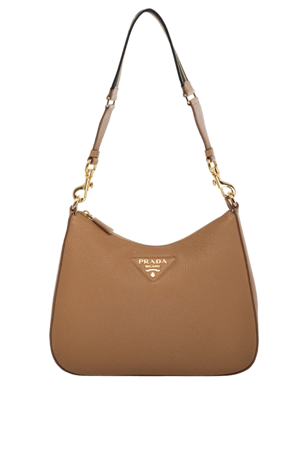 Prada жіночі сумка з натуральної шкіри жіноча коричнева купити фото з цінами 178671 - фото 1