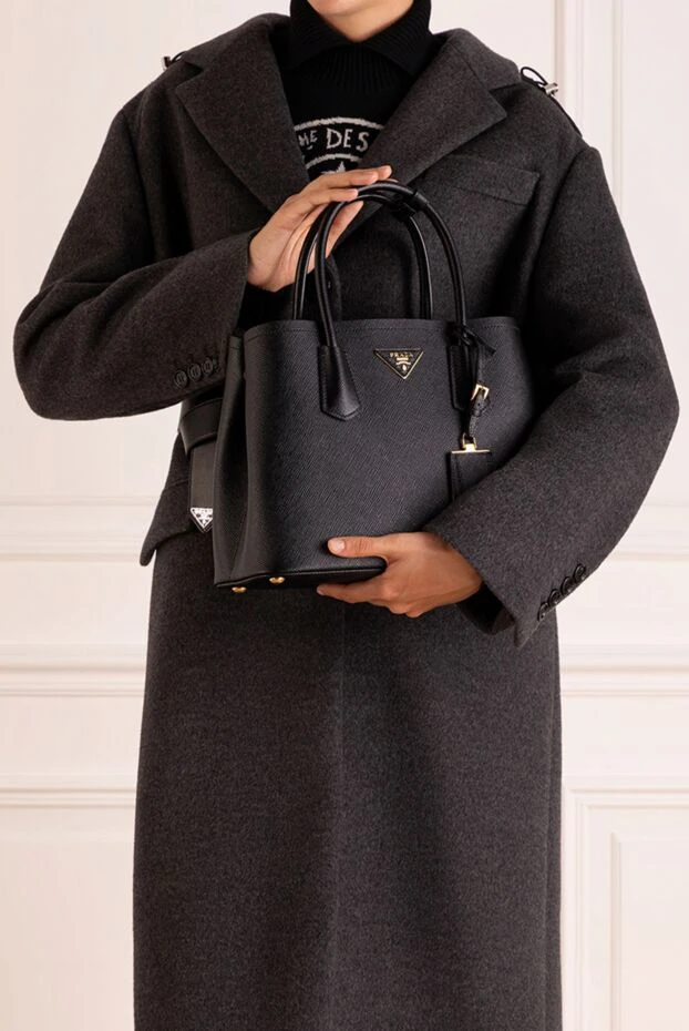 Prada женские сумка из натуральной кожи черная женская купить с ценами и фото 178681 - фото 2
