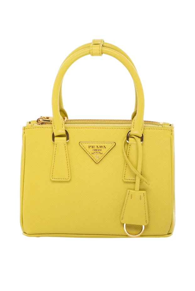 Prada жіночі сумка із натуральної шкіри жовта жіноча купити фото з цінами 178692 - фото 1