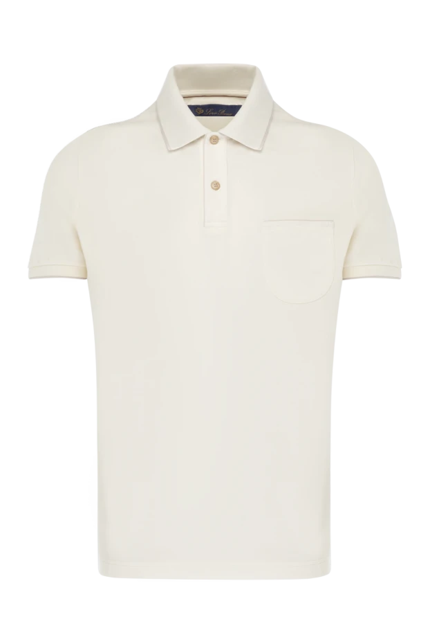 Loro Piana man men's white cotton and elastane polo 178708 - photo 1